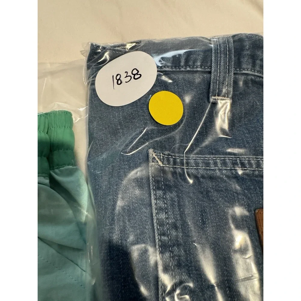 + Carhartt Straight Jeans Blue 40x34 Carpenter 382-83 Paint Distressed